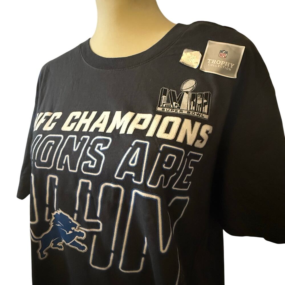 Nike Detroit Lions NFC Champions Super Bowl LVIII Tee, Unisex Size Large, NWT - Picture 2 of 5
